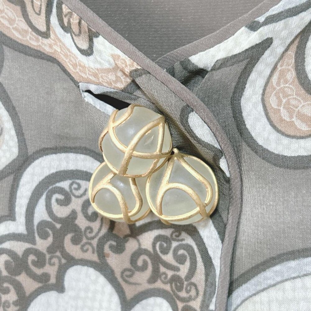 Dane Blouse Jacket Gray Collarless - image 4